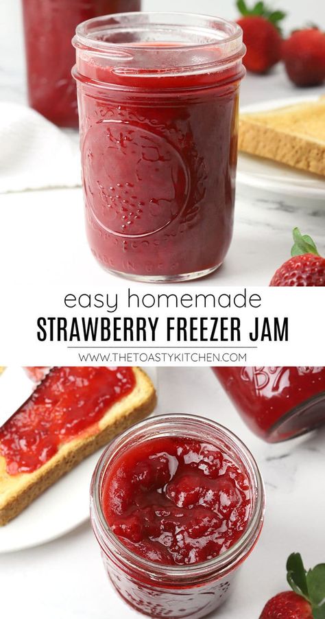 Strawberry Freezer Jam Recipe With Certo, Strawberry Freezer Jam With Honey, Strawberry Freezer Jam Recipe No Pectin, Strawberry Pear Jam, Refrigerator Strawberry Jam Recipe, Freezer Jam Strawberry No Pectin, Small Batch Freezer Jam, Klinio Recipes, Strawberry Freezer Jam Recipe Sure Jell