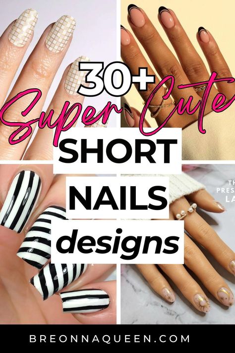 "Get ready to nail your look with these 30 cute short nail designs! From simple and chic to bold and colorful, these designs are perfect for any occasion. #naildesigns #shortnails #cute" Arrow Nail Design, Bling Short Nails, Cute Short Nail Designs, Barry M Nail Polish, Drugstore Nail Polish, Essence Nail Polish, Short Nail Ideas, Best Nail Polish Brands, Revlon Nail Polish