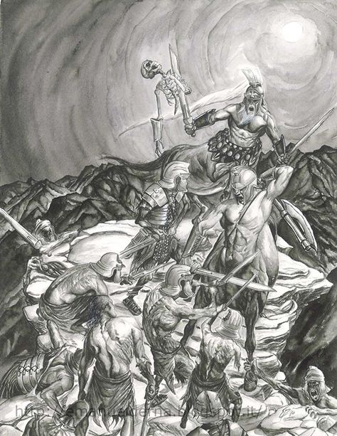 Centaurs VS Zombies on Behance Jay Anacleto, Red Sonja, Warhammer Art, Comic Book Artists, Pin Up Art, Print Artist, Sci Fi Art, Modern Artwork, Art Techniques