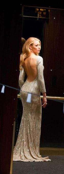 Blake Lively on set of her Gucci campaign Gucci Campaign, Blake Lively Style, Gossip Girls, Open Back Dress, Blake Lively, Gorgeous Gowns, Back Dress, Beautiful Gowns, Fancy Dresses