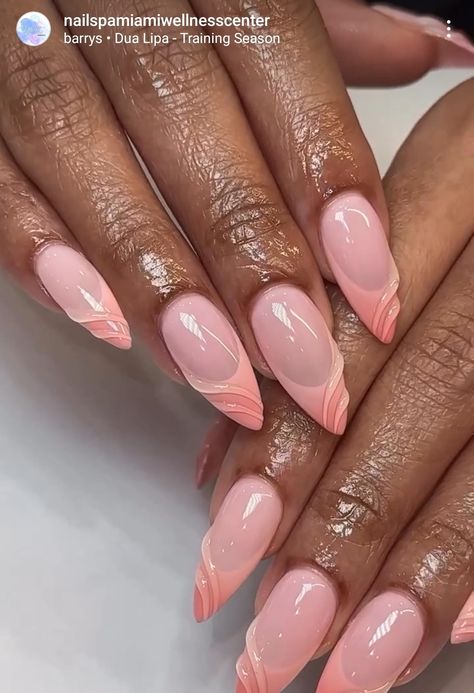 Vacation Nails Black, Almond Shape Nail Designs, Vacation Nails Black Women, Nail Designs Black, Nails Black Women, Oval Nails Designs, Makeup Nails Designs, Romantic Nails, Ombre Acrylic Nails