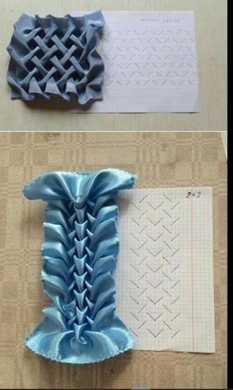 Smocking Pattern, Smocking Tutorial, Projek Menjahit, Smocking Patterns, Fabric Origami, Folding Origami, Sewing Crafts Tutorials, Fashion Sewing Tutorials, Costura Diy