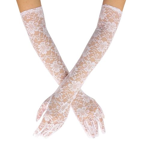 Lace Gloves Long, Lace Gloves Wedding, Long White Gloves, White Lace Gloves, Bride Gloves, Floral Gloves, Black Lace Gloves, Gloves Long, Lace Costume