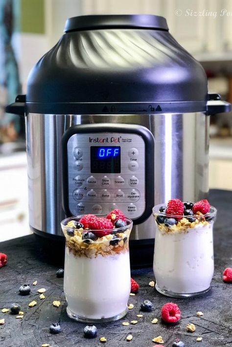 Instant Pot Sous Vide Yogurt |Instant Pot 2 Ingredient Homemade yogurt | Instant Pot Homemade Crisp Dessert Recipes, Yogurt Instant Pot, Yogurt In The Instant Pot, Instant Pot Duo Crisp, Instant Pot Sous Vide, Homemade Yogurt Recipes, Crisp Desserts, Instant Pot Yogurt, Making Yogurt