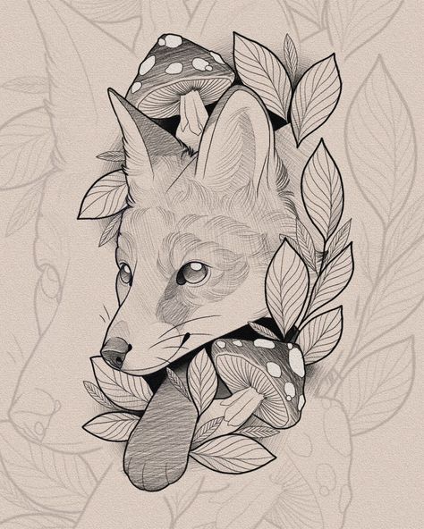 ✨ Available ✨ Couple of new designs up for grabs! Lil fox and his mushrooms and a tiger 🦊🌸 They would be between £250-£400 depending on the final size (but I'm always willing to work to budgets) Books are currently open for Oct/Nov! Day sessions are £300 throughout Oct (usually £400!) DM me to book your appointment 🥰 Thank you for looking! #fox #art #artist #illustration #drawing #artwork #sketch #catsofinstagram #digitalart #digitalart #draw #cats #artwork #artist #catlover #painting #catl... Fox Design Illustrations, Dog Tattoo Sketch, Drawing Foxes, Fox Tattoo Men, Fox Tattoo Sketch, Skunk Tattoo, Fox Illustration Drawing, Fox Drawing Sketches, Fox Sketch