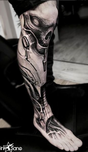 Process Tattoo, Biomechanical Tattoo Design, Robot Tattoo, Bio Organic Tattoo, Chicano Tattoos Sleeve, Organic Tattoo, Mechanic Tattoo, Biomechanical Tattoo, Leg Tattoo