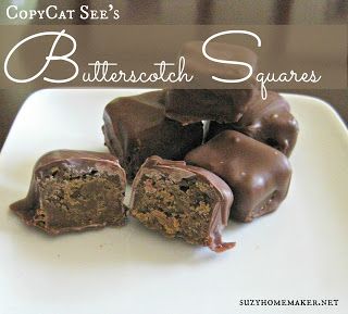 Homemade butterscotch squares - this is a copycat recipe for see's butterscotch squares. They are melt-in-your-mouth perfect. suzyhomemaker.net Butterscotch Squares Recipe, Butterscotch Squares, Sees Candy, Homemade Butterscotch, Butterscotch Candy, Easy Candy Recipes, Sees Candies, Candy Man, Yummy Deserts