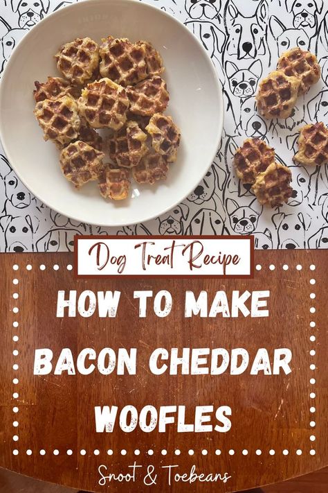 Cheddar Waffles, Bacon Dog Treats, Dog Lifestyle, Bacon Dog, Pet Treats Recipes, Make Bacon, Dog Treat Recipe, Dog Biscuit Recipes, Easy Dog Treats