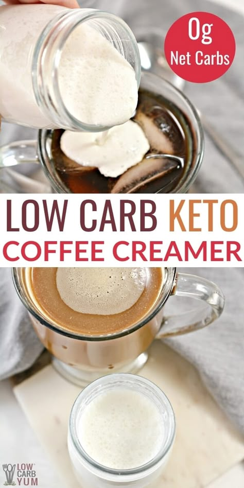 Low Carb Coffee Creamer, Sugar Free Coffee Creamer, Keto Coffee Creamer, Keto Coffee Recipe, Grow Garlic, Homemade Coffee Creamer, Coffee Creamer Recipe, Creamer Recipe, Keto Drinks