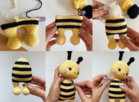 Crochet Bee Lovey Free Pattern, Crochet Bee Amigurumi Free Pattern, Crochet Amigurumi Bee, Free Crochet Bee Pattern, Bumble Bee Crochet Pattern Free, Crochet Bumble Bee Pattern Free, Bee Crochet Patterns Free, Crochet Bee Pattern Free, Bee Amigurumi Free Pattern