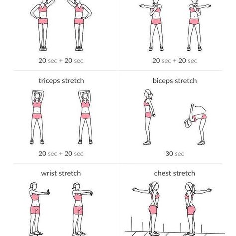 Wind Down Stretches, Upper Arm Stretches, Upper Body After Workout Stretch, Stretches For Upper Body Workout, Stretches Before Upper Body Workout, Back Stretches After Workout, Arm Stretching Exercises, Arm Stretches Before Workout, Static Upper Body Stretches