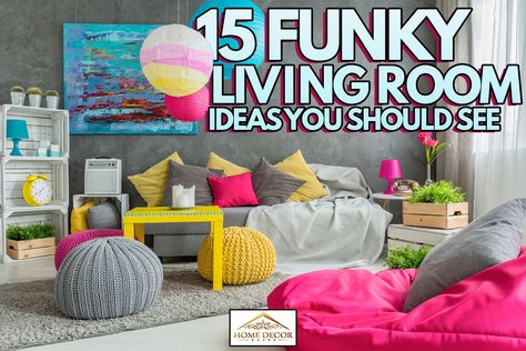 Funky Lounge Room Ideas, Playful Living Room Decor, Vibrant Living Room Ideas Modern, Fun Sitting Room Ideas, Bright Coloured Living Room Ideas, Colourful Sitting Room, Bright Lounge Ideas, Funky House Decor Minimalist, Funky Wallpaper Living Room