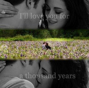 ill love you for a thousand years A Thousand Years Twilight, Thousand Years Twilight, Take Care Of My Heart, Twilight Songs, Twilight Saga Books, Robert And Kristen, Twilight Quotes, Twilight Memes, Robert Pattinson And Kristen