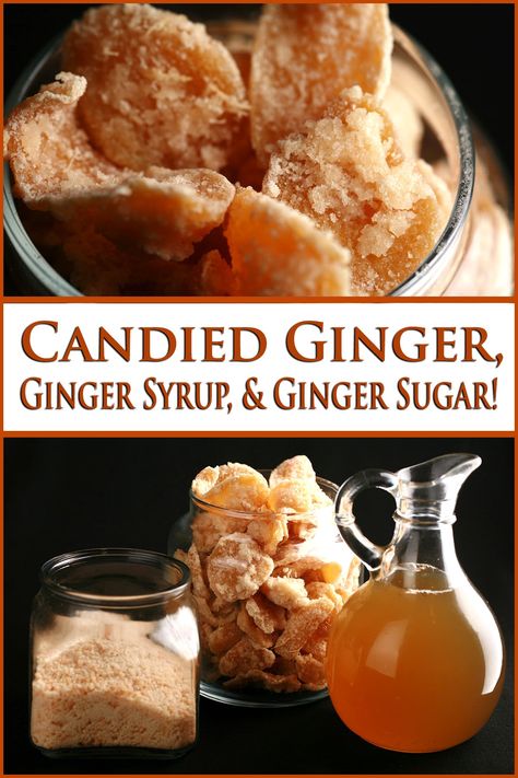 Candied Recipes, Ginger Preserve Recipe, Maple Syrup Candy, Recipe With Ginger, Crystalized Ginger, Ginger Candy, Tuesday Recipes, Ginger Chews, Crystallized Ginger