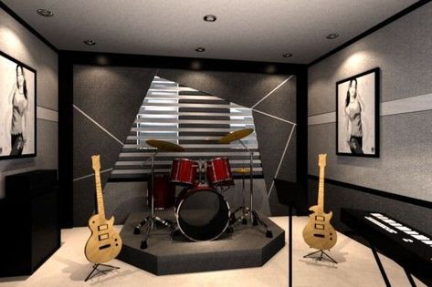 Piano Studio Room, Music Studio Room Design, Music Studio Room Ideas, Home Music Studios, Studio Room Ideas, Hannah Elise, Studio Room Design, Home Studio Design, Drums Studio