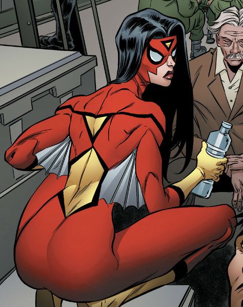 Spider-Woman (Jessica Drew) | art by Paco Diaz Jessica Drew Wallpaper, Ultimate Jessica Drew, Jessica Drew Comic, Jessica Drew Spiderwoman, Female Marvel Characters, Black Widow And Spiderman, Spider Verse Fanart, Spider Woman Jessica Drew, Female Spiderman