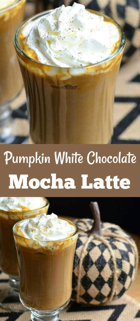 Pumpkin Mocha Coffee, Pumpkin Spice Macchiato, Pumpkin White Chocolate Iced Coffee, White Chocolate Pumpkin Coffee, Pumpkin White Mocha Starbucks, Pumpkin White Mocha, Pumpkin Spice Mocha, Pumpkin White Chocolate, Mocha Latte Recipe