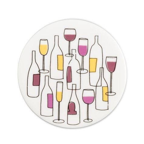 Wine Bottle Coaster, White Coasters, Wine Coasters, Brown Box, Wine Bottles, Trivets, Good Company, Graphic Designer, Dining Table In Kitchen