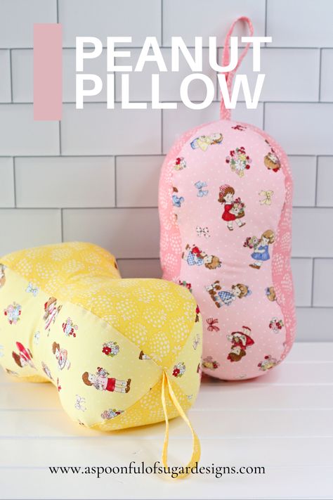 It is hard to believe that it has been 10 years since I first opened my Etsy Store with one pattern – the Peanut Pillow. With time, energy and perseverance, I have gradually built my store and now have over 60 PDF Sewing Patterns. The Peanut Pillow has a special place in my heart and I remember making these pillows one Christmas to give as gifts for all the family. They are fun little pillows and are great to use in the car or plane, when travelling.   #pillow #sewingpattern #peanutpillow #sew Sewing Travel Accessories, Accessories To Sew, Plane Pillow, Travel Pillow Pattern, Sewing Kit Pattern, A Spoonful Of Sugar, Travel Project, Travel Sewing, Quilt Sewing Patterns