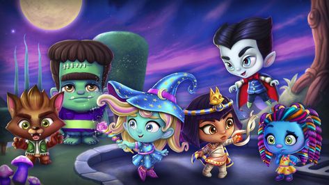 Super Monsters Kid Friendly Halloween Movies, Super Monsters, Netflix Kids, Lego Elves, Monster Coloring Pages, Kid Friendly Halloween, Kids Series, Happy Cartoon, Monster Birthday