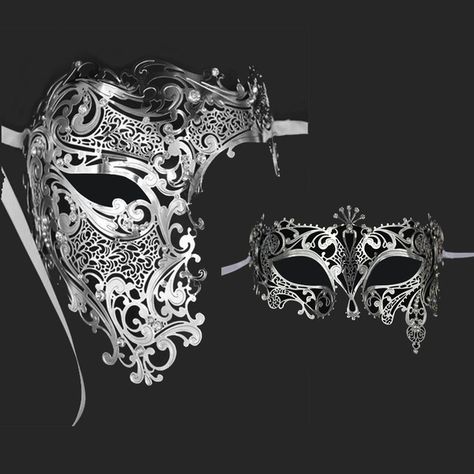 Skull Filigree, Masquerade Men, Couple Prom, Rhinestone Halloween, Mens Lion Tattoo, Venetian Masquerade Masks, Metal Mask, Ball Mask, Venetian Masquerade