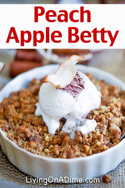 Apple Betty Recipe, Crisps And Cobblers, Apple Betty, Apple Crisp Without Oats, Fall Desserts Apple, Best Peach Cobbler, Apple Crisp Topping, Crisp Recipes, Easy Apple Crisp