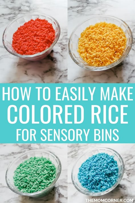 Pete The Cat Sensory Bin, Rice Sensory Bin, Science Table, Fall Crafts For Toddlers, Toddler Sensory Bins, Sensory Kits, Color Rice, Sensory Tubs, Rainbow Rice