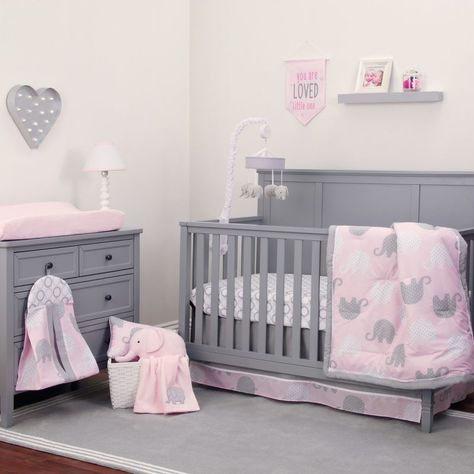 Pink and gray nursery