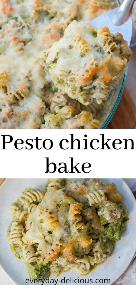 Chicken Broccoli Pesto Pasta Bake, Pesto Chicken Broccoli Pasta, Pesto Chicken Pasta Casserole, Garlic Chicken Pesto Pasta, Baked Pesto Chicken Pasta, Dishes With Pesto Sauce, Pesto Chicken Bake Pasta, Recipes That Use Pesto Sauce, Pesto Casserole Recipes