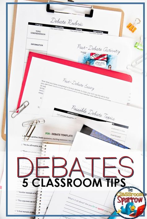 There's no debate about it! We all know the importance of developing students' speaking and listening skills and class debates are a fantastic way to do this; yet, many of us shy away from using them in our lessons, concerned at the level of planning and potential lack of involvement. Teaching Debate, Secondary English Classroom, Classroom Organization Ideas, High School English Lesson Plans, Language Arts Lesson Plans, High School English Lessons, High School English Classroom, Speech Teacher, Speech And Debate