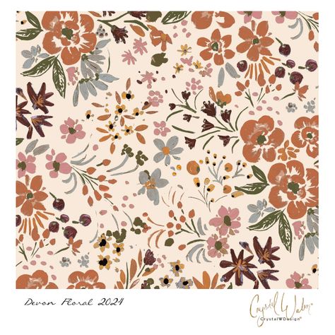 Devon Floral, cream, vintage, ditsy, autumn, floral, fall Back Wallpaper, Floral Trends, Fall Prints, Vintage Inspired Design, Ditsy Floral, Fall Design, Floral Background, Fall Floral, Spring Floral