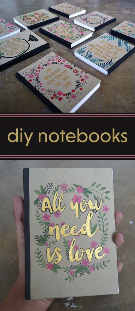 Learn how to make cute custom notebooks from scratch! How To Make My Own Notebook, Diy Coloring Book Binding, Diy Sketch Book How To Make, How To Make Diy Notebooks, How To Make Cute Notebooks, Notebook Diy Handmade, How To Make Notebooks To Sell, Homemade Notebook Handmade Journals, Make Journals Diy