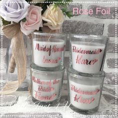 Bridesmaid Gift Per  Bridesmaid Gift Personalised Candle Scented Candle Bridesmaid Gifts Wedding Candle Candle Wedding Thank You Gift Bridesmaid Candles, Personalised Candles, Expensive Candles, Bridesmaid Candle, Wedding Thank You Gifts, Vanilla Scented Candles, Candle Wedding, Decorative Candles, Candle Candle