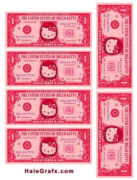 Hello Kitty Money, Hello Kitty Printables, Hello Kitty Crafts, Paper Toys Template, Paper Doll Template, Hello Kitty Birthday, Hello Kitty Art, Hello Kitty Pictures, Hello Kitty Items