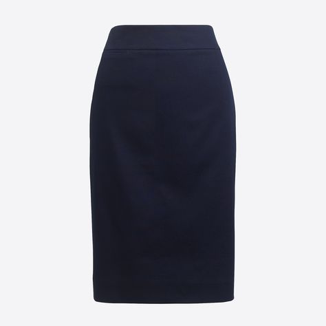 J.Crew Factory Cotton pencil skirt : Navy Cotton Pencil Skirt, Navy Pencil Skirt, Solid Skirt, J Crew Style, Navy Fashion, J Crew Factory, Dress Suits, Women Skirts Midi, Minimalist Fashion