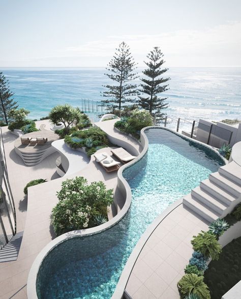 Glasshouse — bureau^proberts Beach Resort Design, Outside Pool, Luxury Swimming Pools, Burleigh Heads, Stock Tank Pool, Natural Swimming Pools, Pool Installation, Resort Design, The Local Project