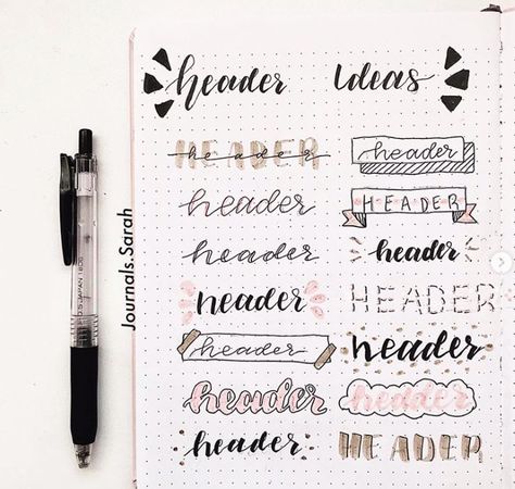 40+ Best Inspiring Bullet Journal Headers & Banner Ideas Header Calligraphy Ideas, Journal Headers Ideas, Bullet Journal Banners, Headers Ideas, Journal Headers, Bullet Journal Titles, Bullet Journal Headers, March Bullet Journal, Bullet Journal Key