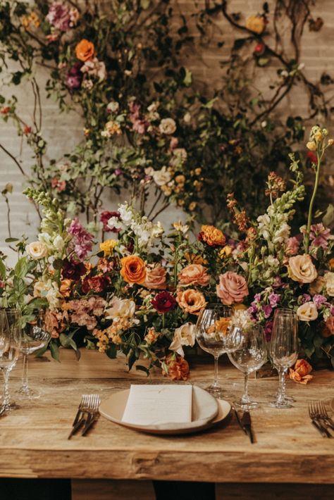 30+ Enchanting Wildflower Wedding Ideas to Spark Your Imagination Early April Wedding, Wedding Color Schemes Boho, Gemstone Wedding Colors, Eclectic Spring Wedding, October Wedding Aesthetic, September Wedding Inspiration, Industrial Wedding Flowers, Wedding Moodboard Inspiration, Earthy Tones Wedding