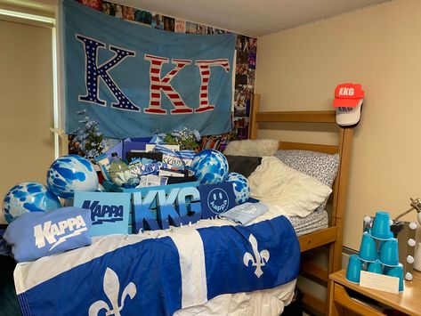 Sorority Bed Decoration, Sorority Bed Decoration Big Little, Big Little Bed Decorating Sorority, Little Gifts Sorority, Big Little Sorority, Sorority Big Little, Kappa Kappa Gamma, Pi Phi, Big Little Reveal