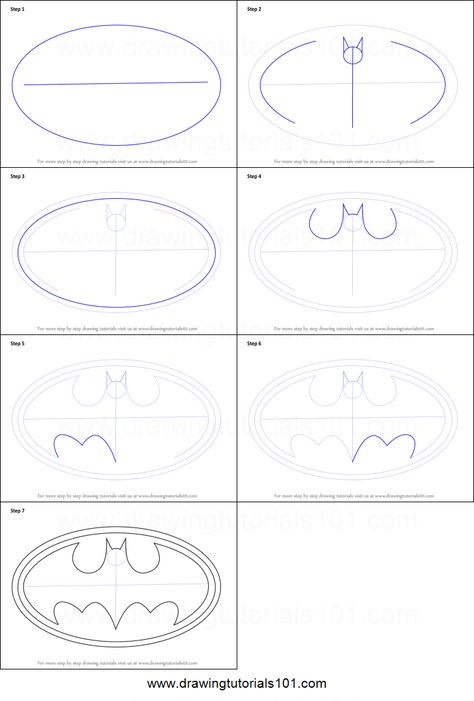 How To Draw Batman Logo, How To Draw Batman Step By Step, Batman Painting Easy, Batman Logo Drawing, Batman Cartoon Drawing, Batman Drawing Easy, Printable Batman Logo, How To Draw Batman, Batman Printables