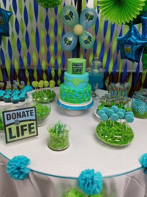 Donate Life Party Table Organ Donor Quotes, Transplant Party, Living Kidney Donor, Healthy Kidney Diet, Kidney Donation, Organ Donation Awareness, Welcome Home Parties, Kidney Donor, Lung Transplant