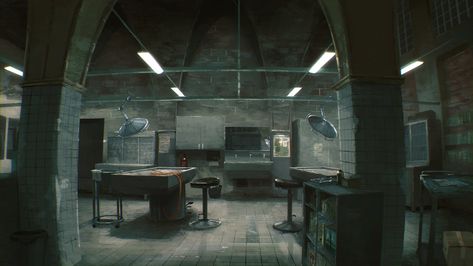 Morgue Room, Vamp Art, Command Room, Small Town Horror, Apocalypse Vibes, D20 Modern, Delta Green, Underground Club, Fallout Concept Art