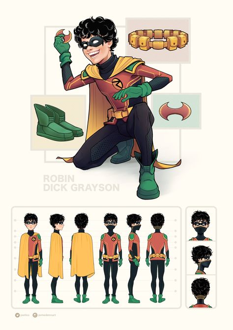 Robin Redesign, Dc Redesign, Nightwing Art, Robin Suit, Batman Concept Art, Batman Redesign, Robin Art, Superhero Designs, Batman Concept