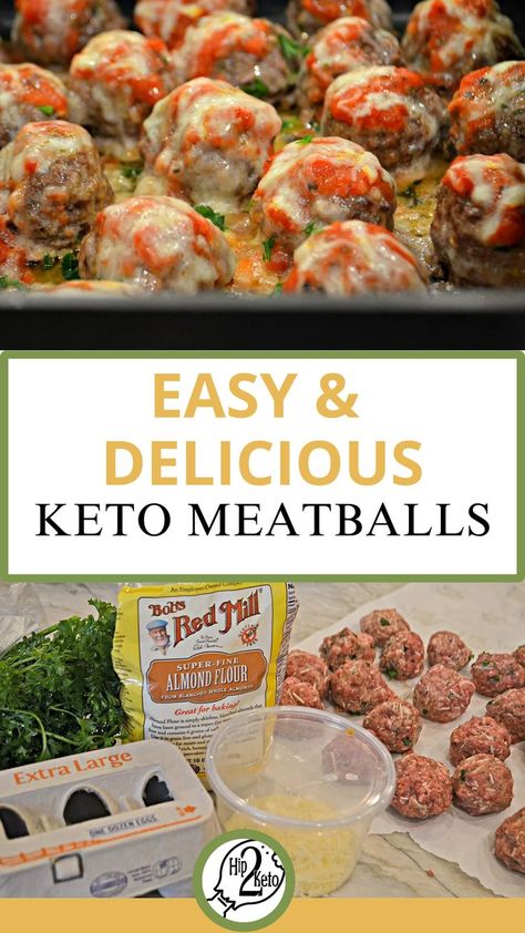 Easy & Delicious Keto Meatballs Low Carb Meatball Recipes, Easy Meatball Dinner, Low Carb Meatballs Recipe, Keto Meatball Recipes, Hip2keto Recipes, Meatballs Keto, Easy Meatball, Keto Meatballs, Meatball Dinner