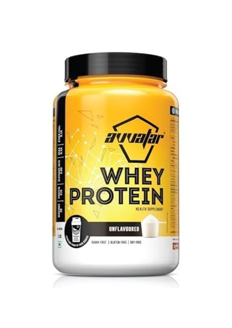 AVVATAR WHEY PROTEIN | 1 KG | Unflavoured | 27g Protein | 29 Servings | Isolate & Concentrate Blend
Visit the avvatar Store
4.0 4.0 out of 5 stars    4,225 ratings | Search this page
Amazon's
Choice
4K+ bought in past month
₹2,099.00₹2,099 Gluten Free Sugar Free, Whey Protein, Soy Free, Health Supplements, Sugar Free, Gluten Free, Personal Care, Health, Stars