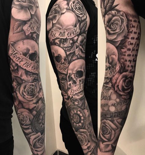 Top 97 Best Hear No Evil See No Evil Speak No Evil Tattoo Ideas Evil Sleeve Tattoos For Men, Good Evil Tattoo, See No Hear No Speak No Tattoo, Hear No Evil See No Evil Tattoo, Good And Evil Tattoos, No Evil Tattoo, Evil Skull Tattoo, Evil Tattoo, Typography Tattoo