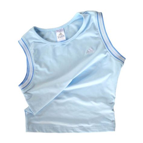 Baby Blue Adidas Sport Fashion Tank ($20) ❤ liked on Polyvore featuring tops and shirts Baby Blue Adidas, Adidas Clothes, Png Clothes, Adidas Sport, 2000s Fashion, Blue Adidas, Dream Clothes, Looks Vintage, Look Cool