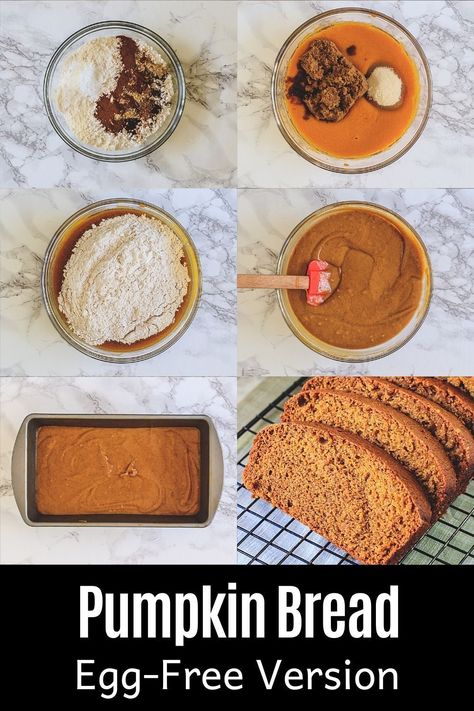 No Egg Pumpkin Bread, Pumpkin Recipes No Eggs, Pumpkin Bread Without Eggs, Egg Free Pumpkin Bread, Pumpkin Recipes Without Eggs, Pumpkin Bread No Eggs, Eggless Pumpkin Bread, Pumpkin Cinnamon Bread, Egg Allergy Recipes