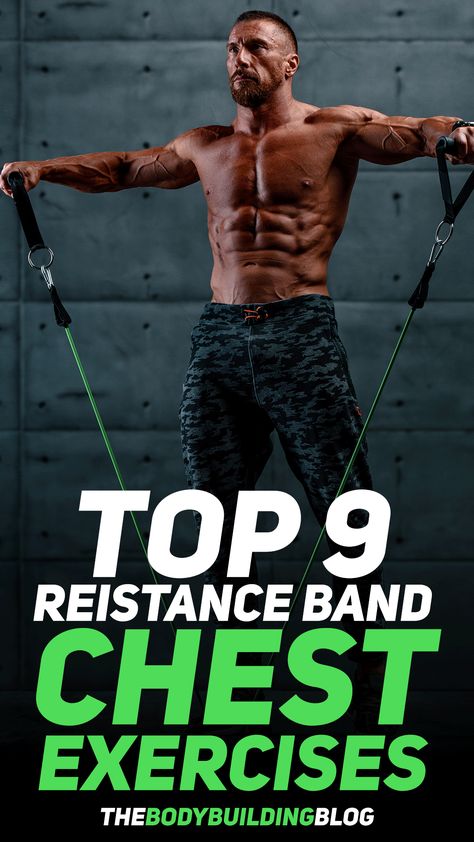 As you probably know if you want a bigger chest you need to be hitting the gym. But that doesn't mean that its the only way! Resistance band chest exercises offer a great alternative that allow you to exercise virtually anywhere and at any time - including at home without weights. In the article there is a 4 week chest workout program. Check out the full article at TheBodybuildingBlog! #fitness #gym #exercise #workout #chest #resistancebands #bands #athome Please Re-Pin for later 😍💞 resistance Chest Workout Program, Exercises With Resistance Bands, Exercise Chest, Resistance Bands Exercises, Resistance Bands Chest, Best Chest Exercises, Bands Exercises, Chest Exercise, Every Muscle Group