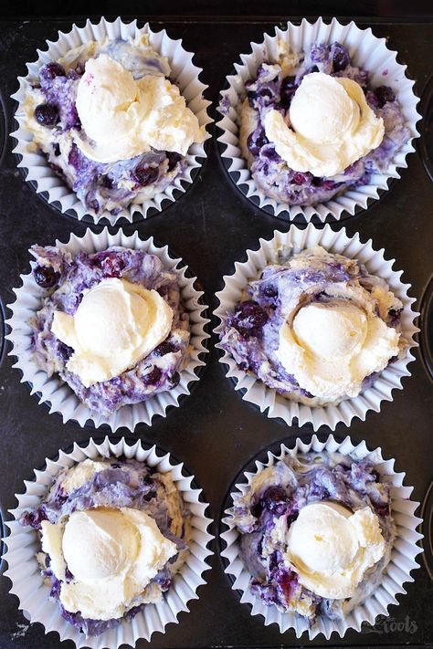 XL Blueberry Cheesecake Muffins | Bake to the roots Blueberry Cheesecake Muffins, Cheesecake Muffins, Muffin Papers, Cheesecake Pie, Muffin Batter, Apple Cake Recipes, Banana Blueberry, Simply Delicious, Blueberry Cheesecake